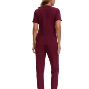 Enwinz Elora Women’s Jogger Scrub Pants - Wine Red - Image 2