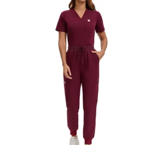 Enwinz Elora Women’s Jogger Scrub Pants - Wine Red - Image 6