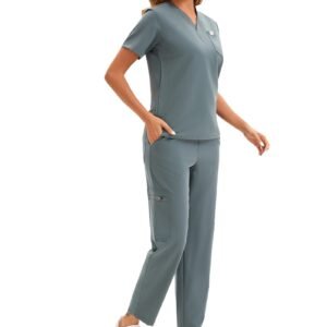 Enwinz Elena Women’s Scrub Pants-Charcoal Grey - Image 5