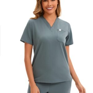 Enwinz Elena Women’s Scrub Pants-Charcoal Grey - Image 6