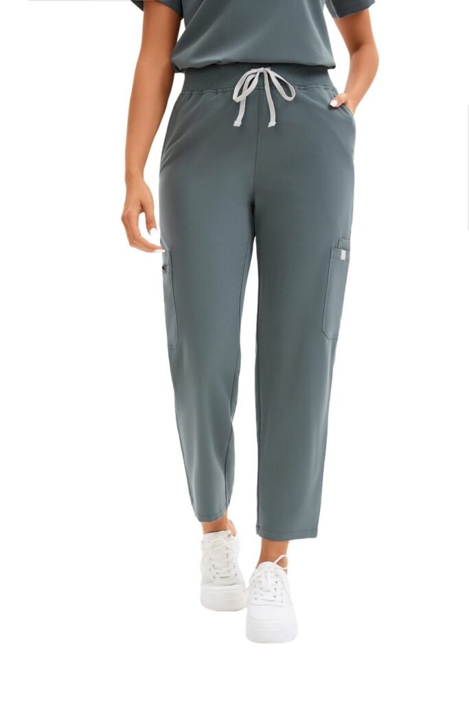 Enwinz Elena Women’s Scrub Pants-Charcoal Grey