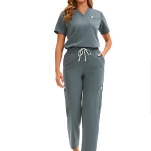 Enwinz Elena Women’s Scrub Pants-Charcoal Grey - Image 7