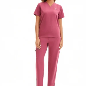 Enwinz Elena Women’s Scrub Pants - Coral Pink - Image 7