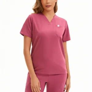 Enwinz Elena Women’s Scrub Pants - Coral Pink - Image 4