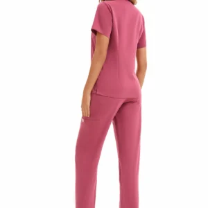 Enwinz Elena Women’s Scrub Pants - Coral Pink - Image 2