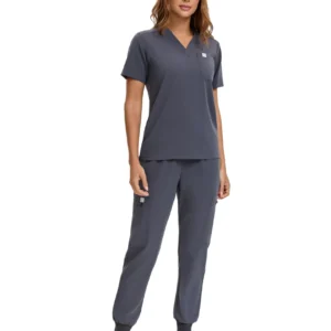 Enwinz Elora Women’s Jogger Scrub Pants - Grey - Image 3