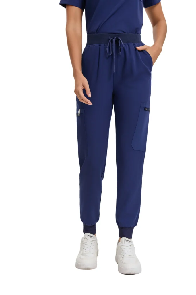 Enwinz Elora Women’s Jogger Scrub Pants - Navy Blue
