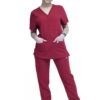 Womens_Scrub_set_burgundy