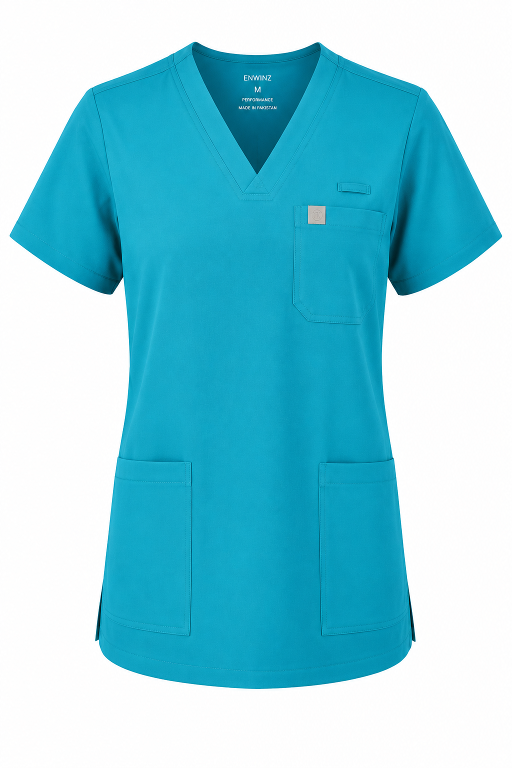 Classic women three pockets scrub top