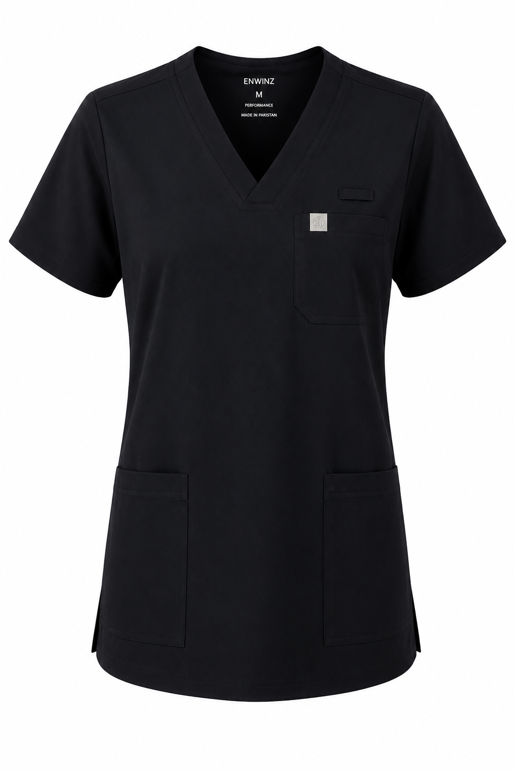 Enwinz Elena Black Scrub Top