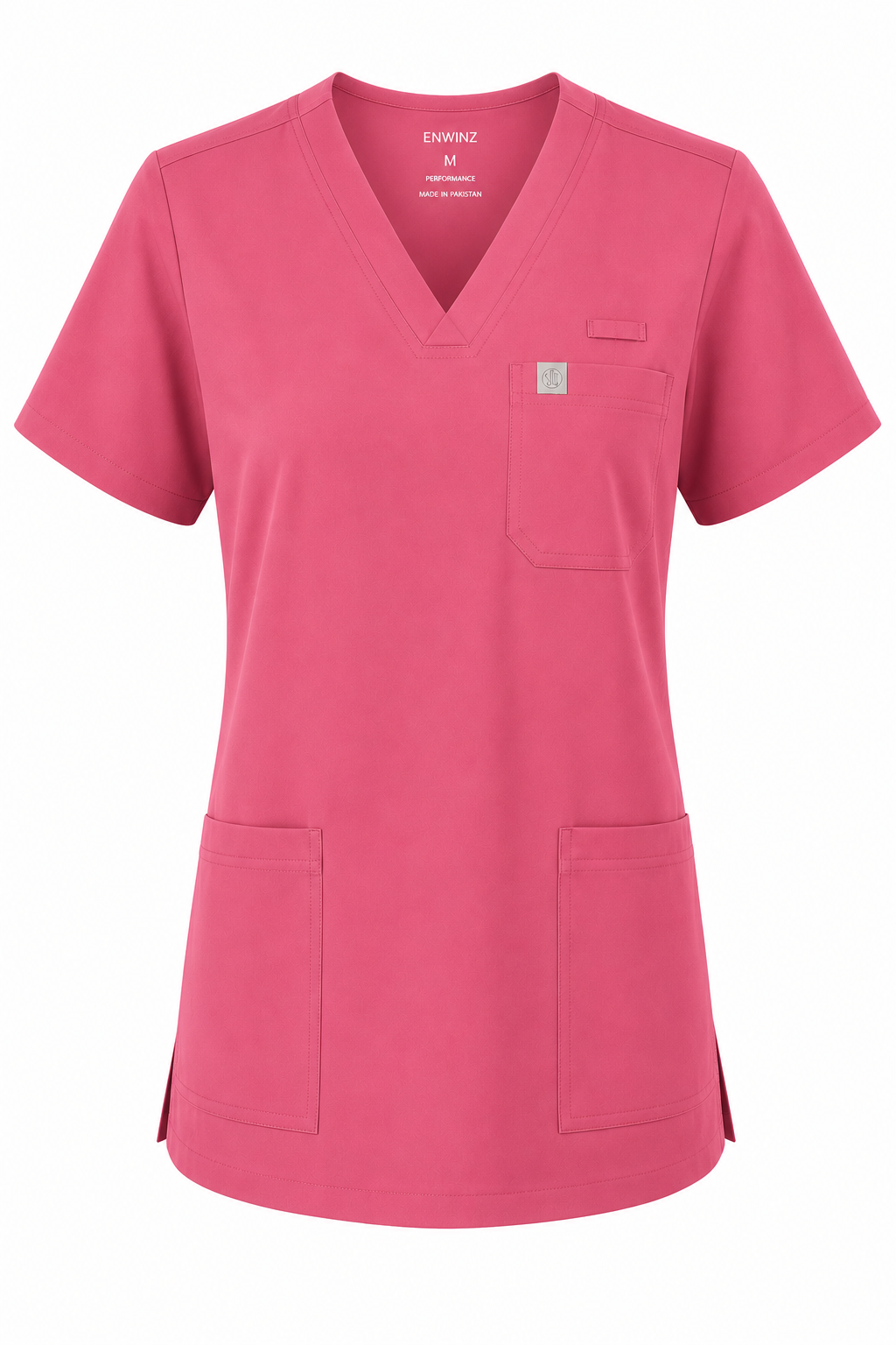 Enwinz Elena One Pocket Top Scrub Set – Charcoal grey | All-Day Comfort