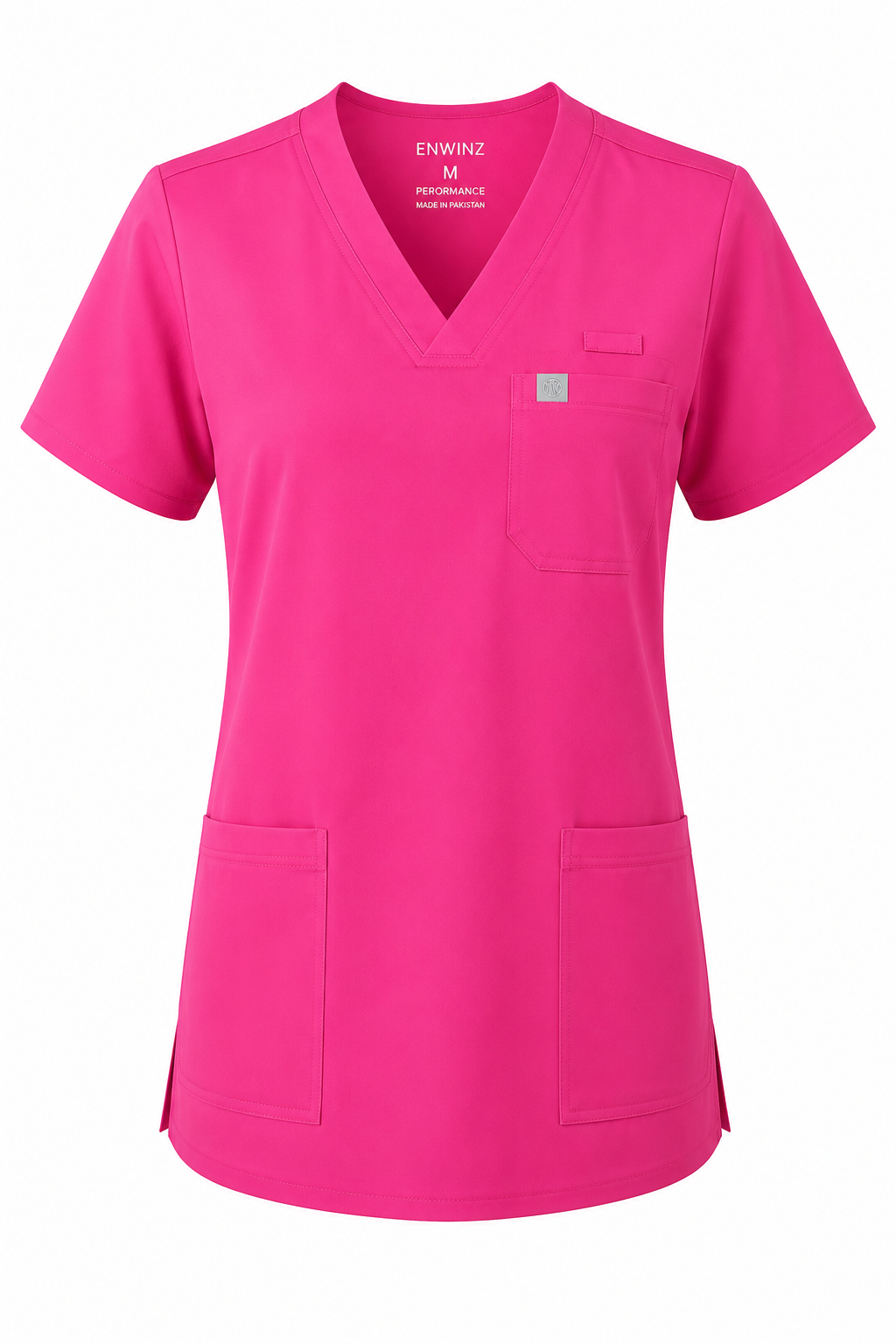 Enwinz Elena One Pocket Top Scrub Set – Fuchsia pink | All-Day Comfort