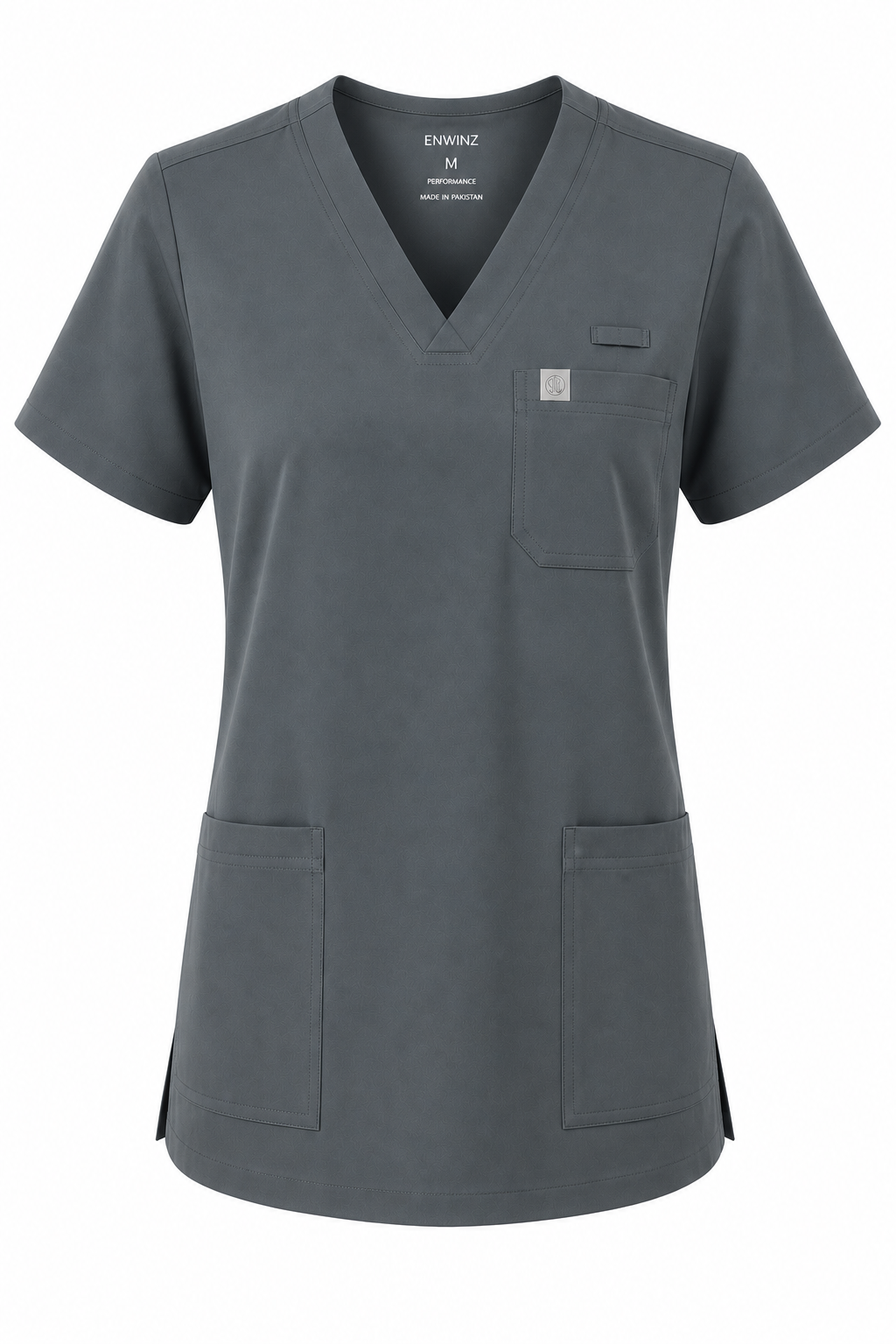 Enwinz Elora Women Scrub Top - Grey